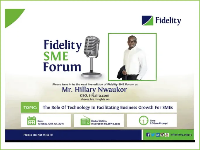 Hillary Nwaukor - Fidelity Bank SME Forum Guest